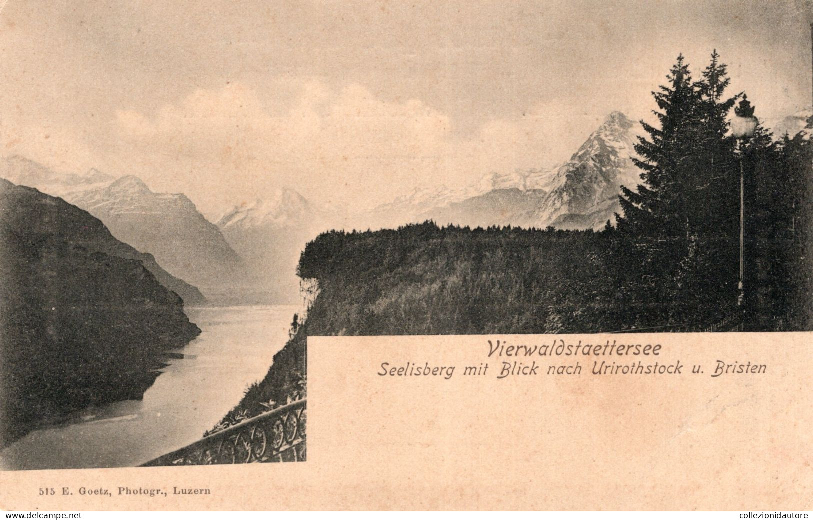 VIERWALDSTAETTERSEE - SEELISBERG MIT BLICK NACH URIROTHSTOCK U. BRISTEN - CARTOLINA FP NON SPEDITA DEL PRIMO 900 - Seelisberg