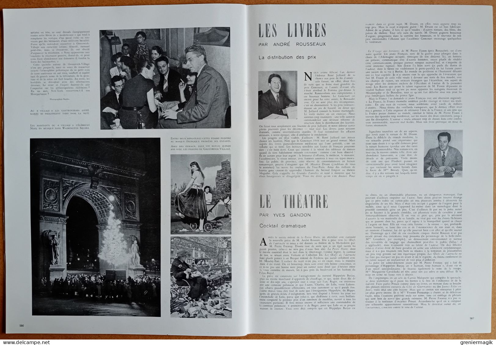 France Illustration N°166 18/12/1948 L'O.N.U. quitte Paris/Chine/Démographie de la France/Fête à Rabat/Geenwich Village