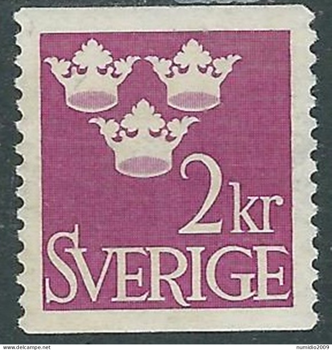 1951-54 SVEZIA TRE CORONE 2 K MH * - RB8-10 - Unused Stamps