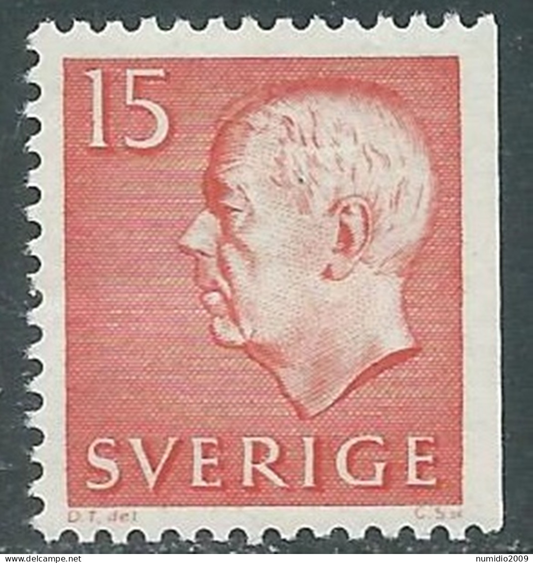 1961-68 SVEZIA RE GUSTAVO VI ADOLFO 15 ORE D. 3 LATI MNH ** - RB13-10 - Nuevos