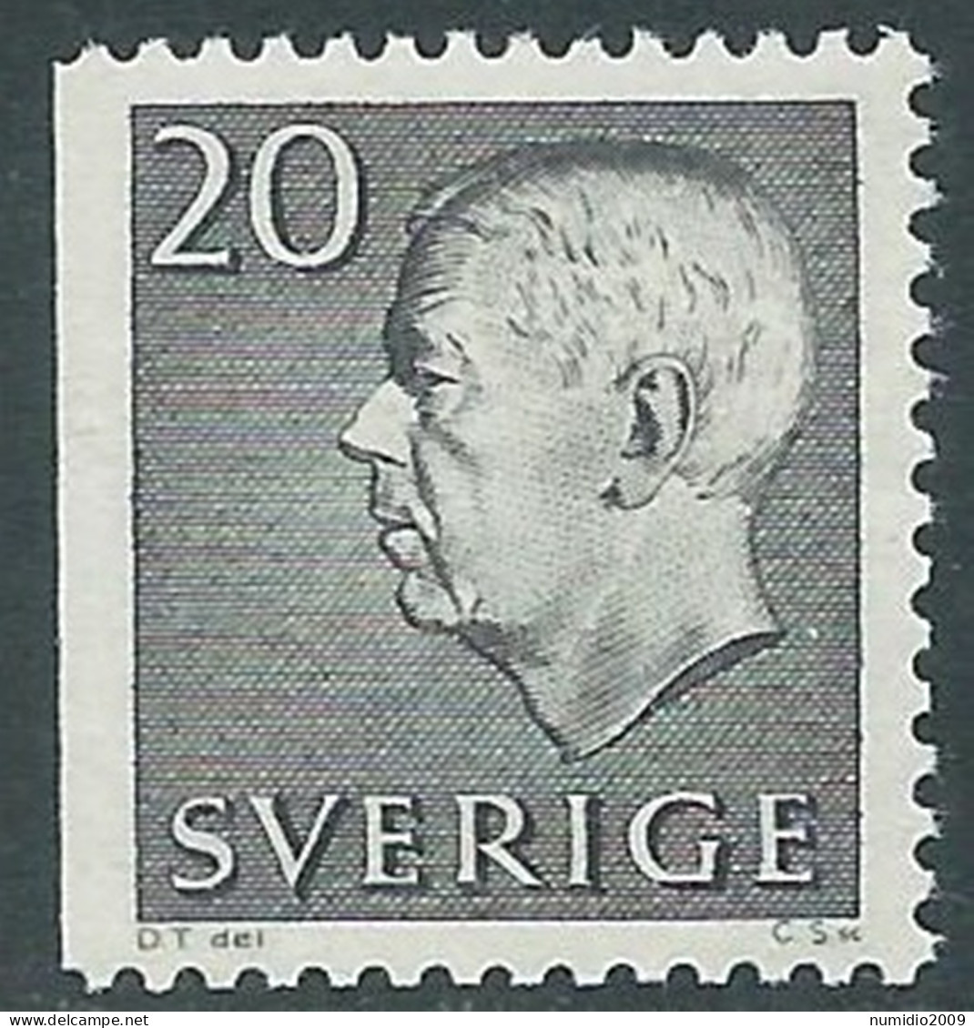 1961-68 SVEZIA RE GUSTAVO VI ADOLFO 20 ORE D. 3 LATI MNH ** - RB8-6 - Neufs