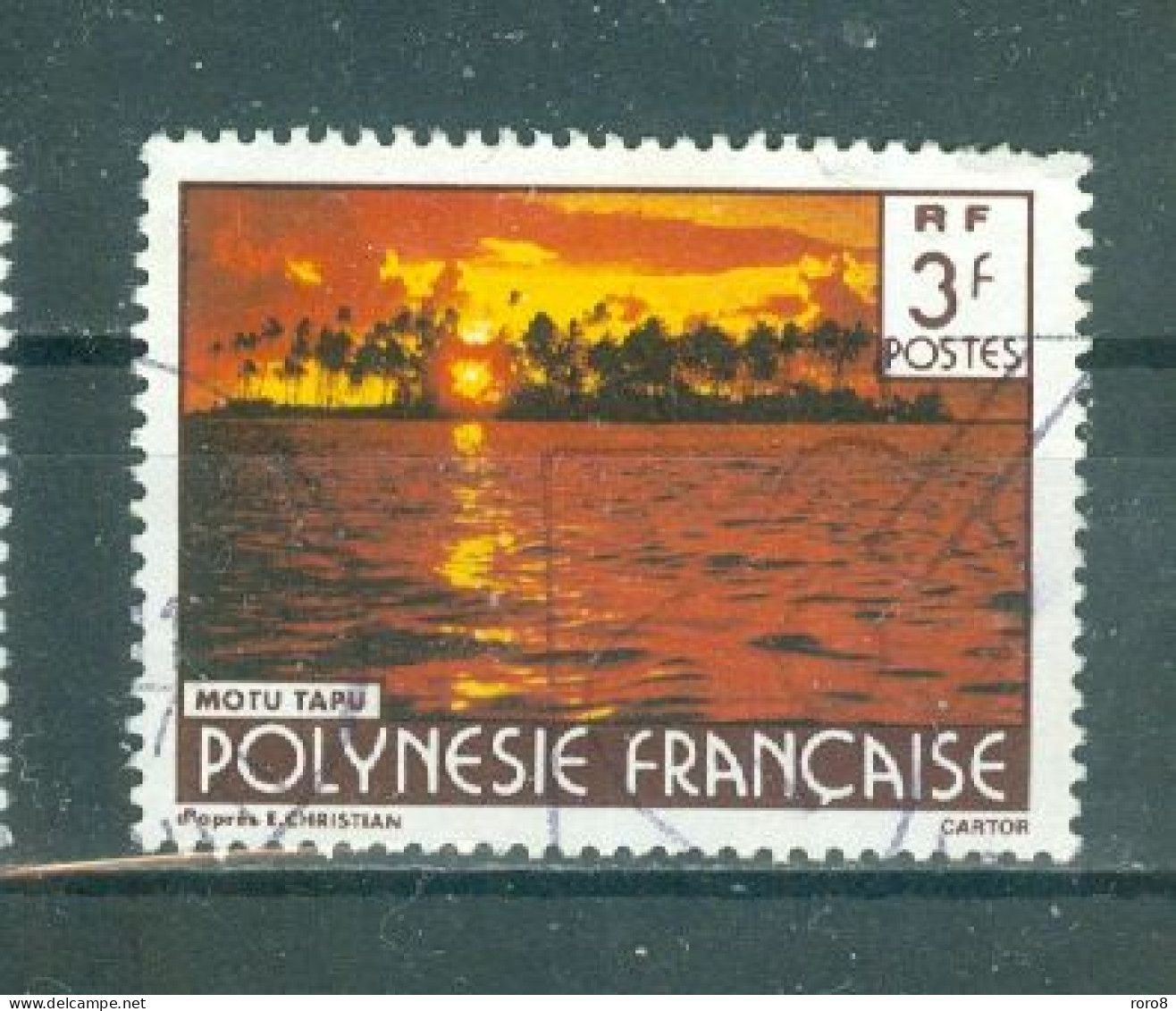 POLYNESIE - N°253 Oblitéré - Paysages De La Polynésie Française. Signarure "CARTOR". - Gebraucht
