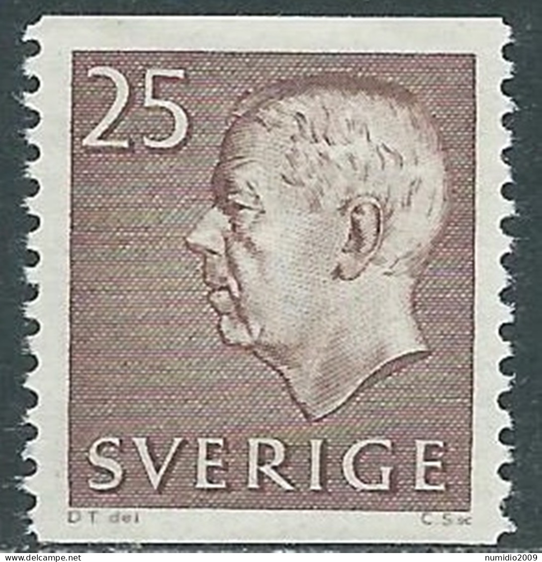 1961-68 SVEZIA RE GUSTAVO VI ADOLFO 25 ORE MNH ** - RB8-6 - Neufs