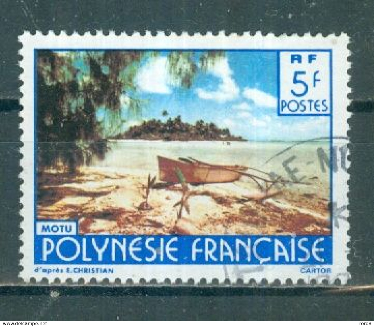 POLYNESIE - N°254 Oblitéré - Paysages De La Polynésie Française. Signarure "CARTOR". - Gebraucht