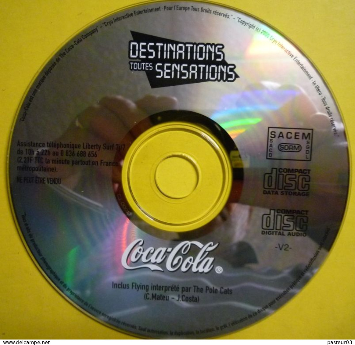 CD Coca Cola Concours Destinations Toutes Sensations - Discos & CD