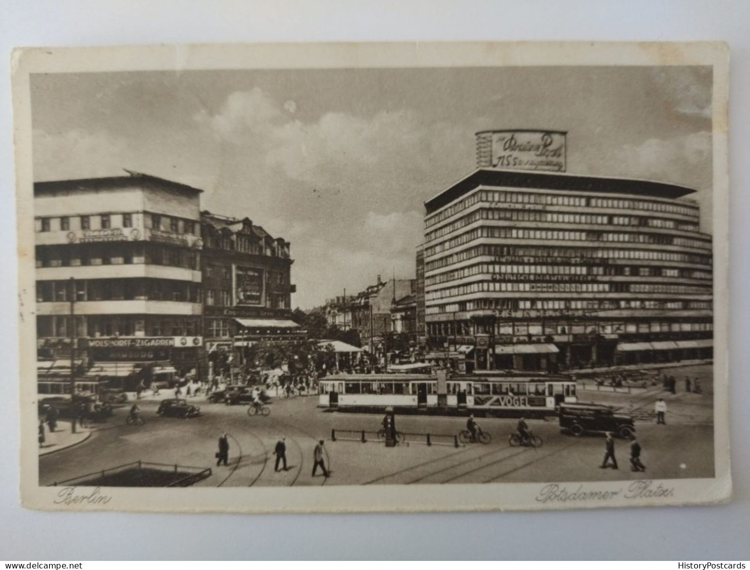 Berlin, Potsdamer Platz, Straßenbahn, Autos, Werbung, Braune Post,1939 - Mitte