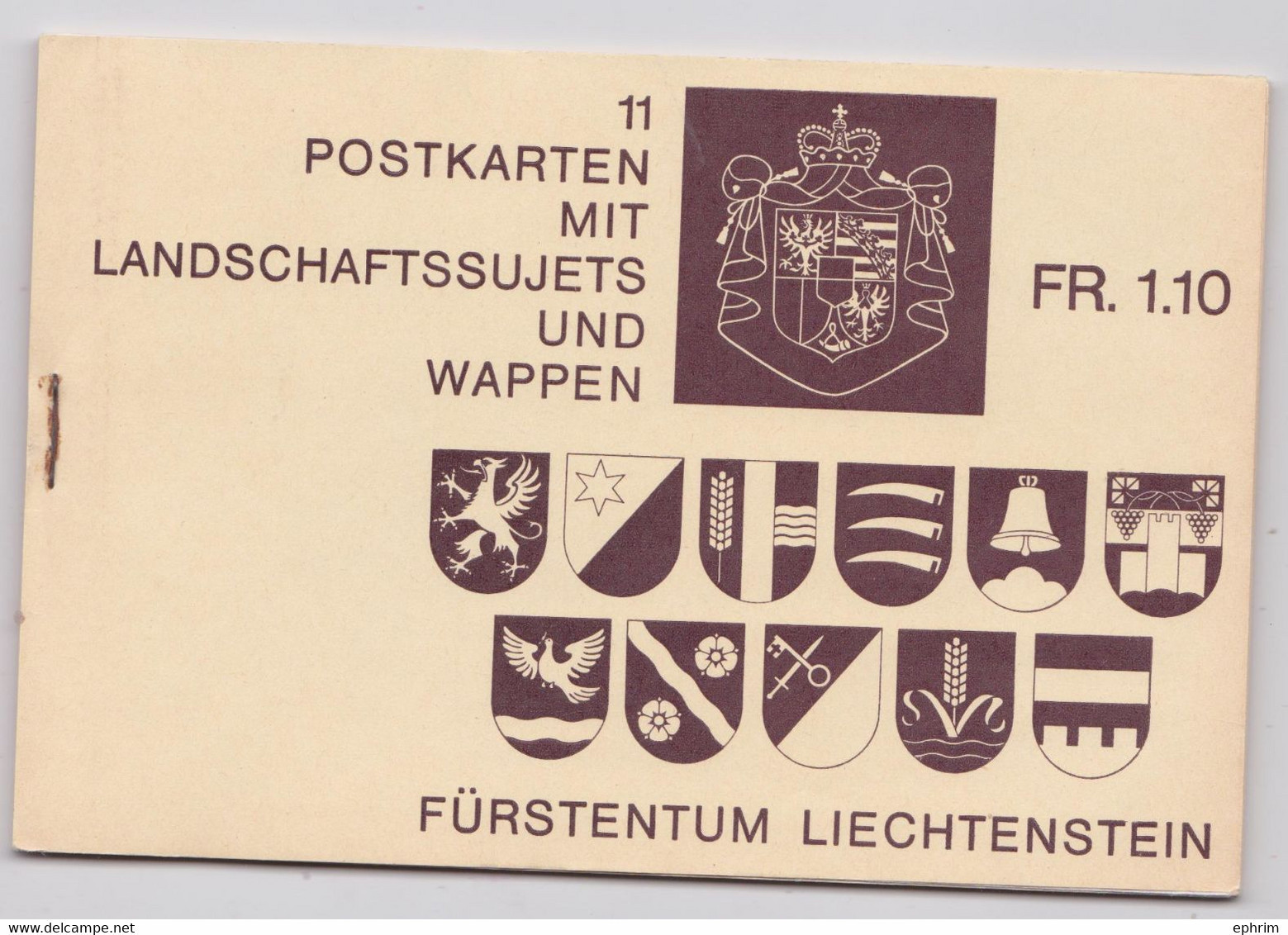 FÜRSTENTUM LIECHTENSTEIN 11 POSTKARTEN MIT LANDSCHAFTSSUJETS UND WAPPEN CARNET ENTIER CARTE POSTALE GANZSACHE POSTKARTE - Ganzsachen