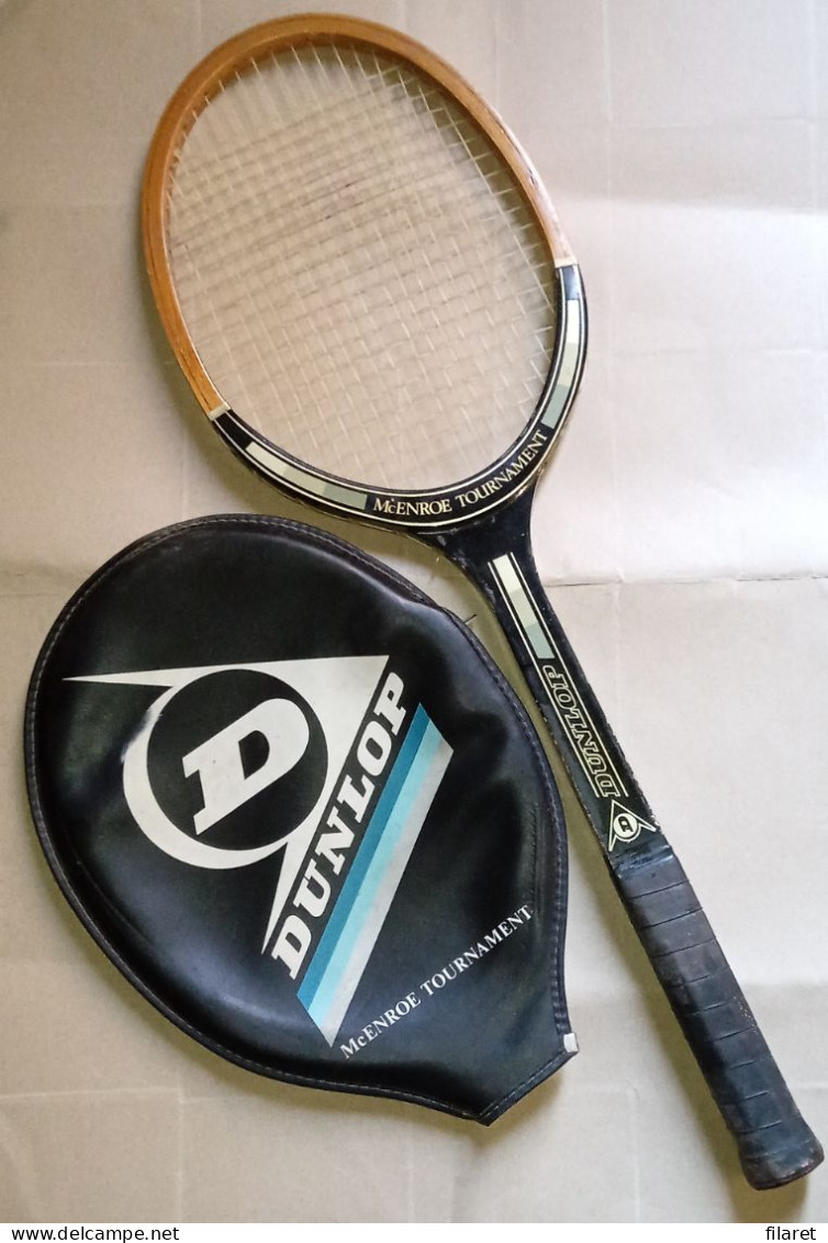 UK TENNIS RACKET-DUNLOPE-JOHN McEnroe TOURNAMENT WITH CASE T - Sonstige & Ohne Zuordnung