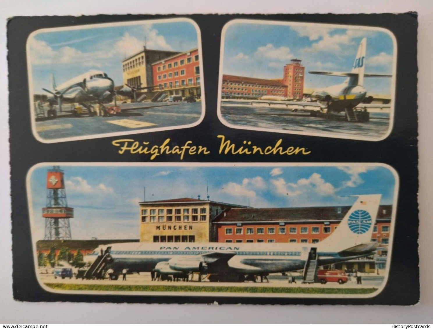 Flughafen München, Alte Flugzeuge, Boeing 707 PANAM, 1966 - Muenchen