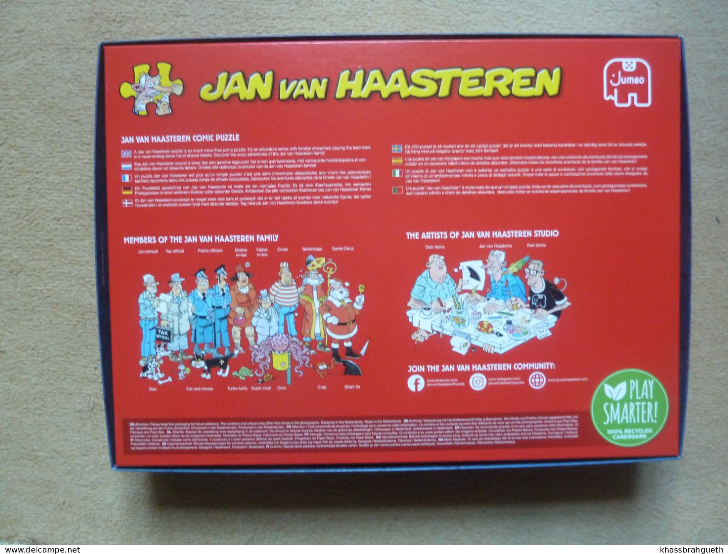 PUZZLE JUMBO -  JAN VAN HAASTEREN (1000 P) JUMBO VA FAIRE SES COURSES - Rompecabezas