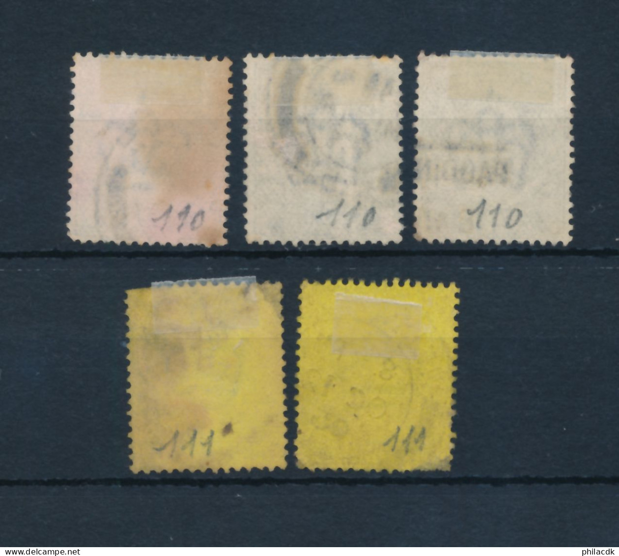 GRANDE BRETAGNE - LOT DE 5 TIMBRES OBLITERES - COTE : 55€ - 1902/10 - Collezioni