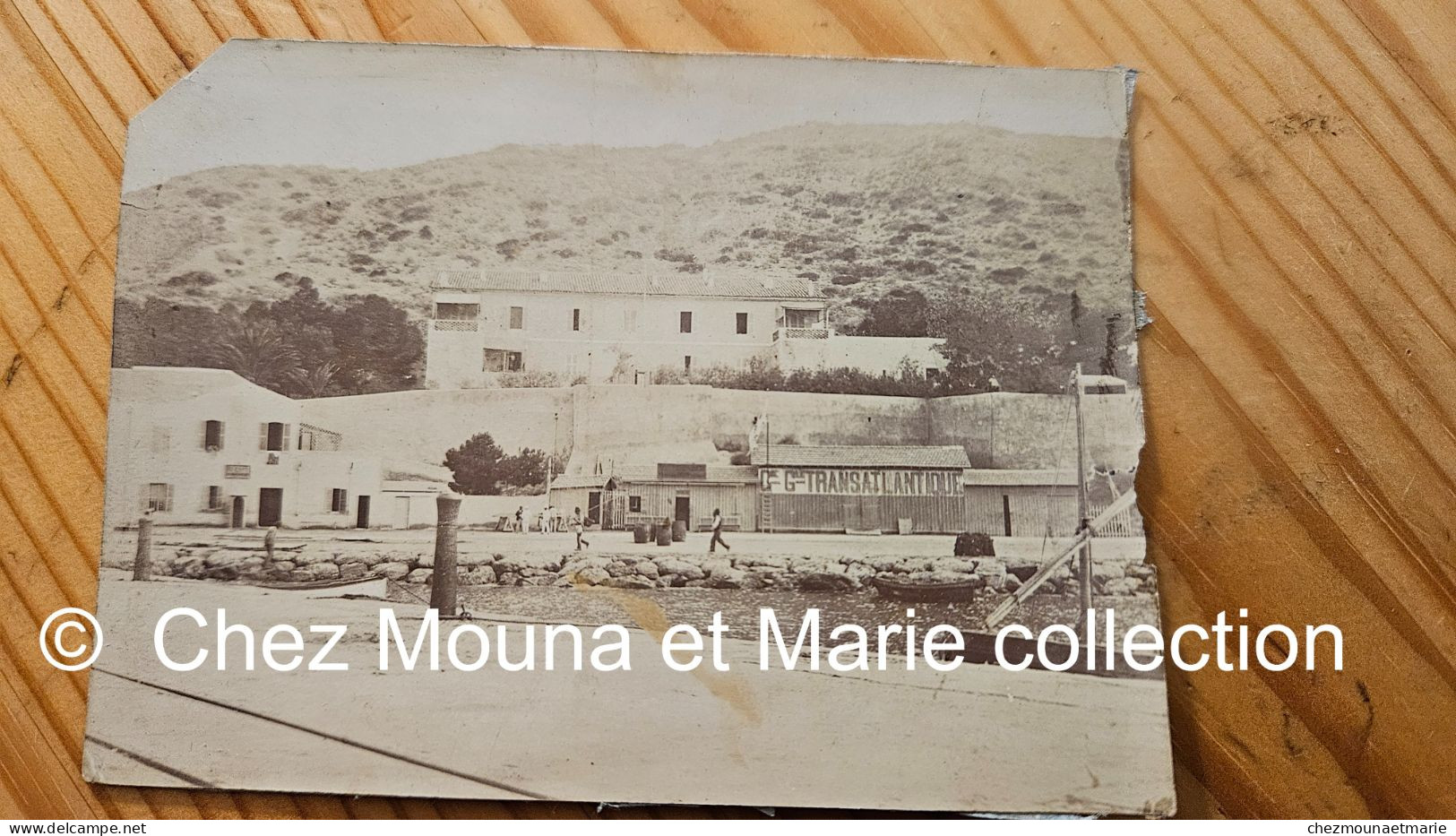 ALGERIE ARZEW PORT CIE GENERALE TRANSATLANTIQUE PAVILLON DES OFFICIERS - PHOTO 11X8 CM - Afrique