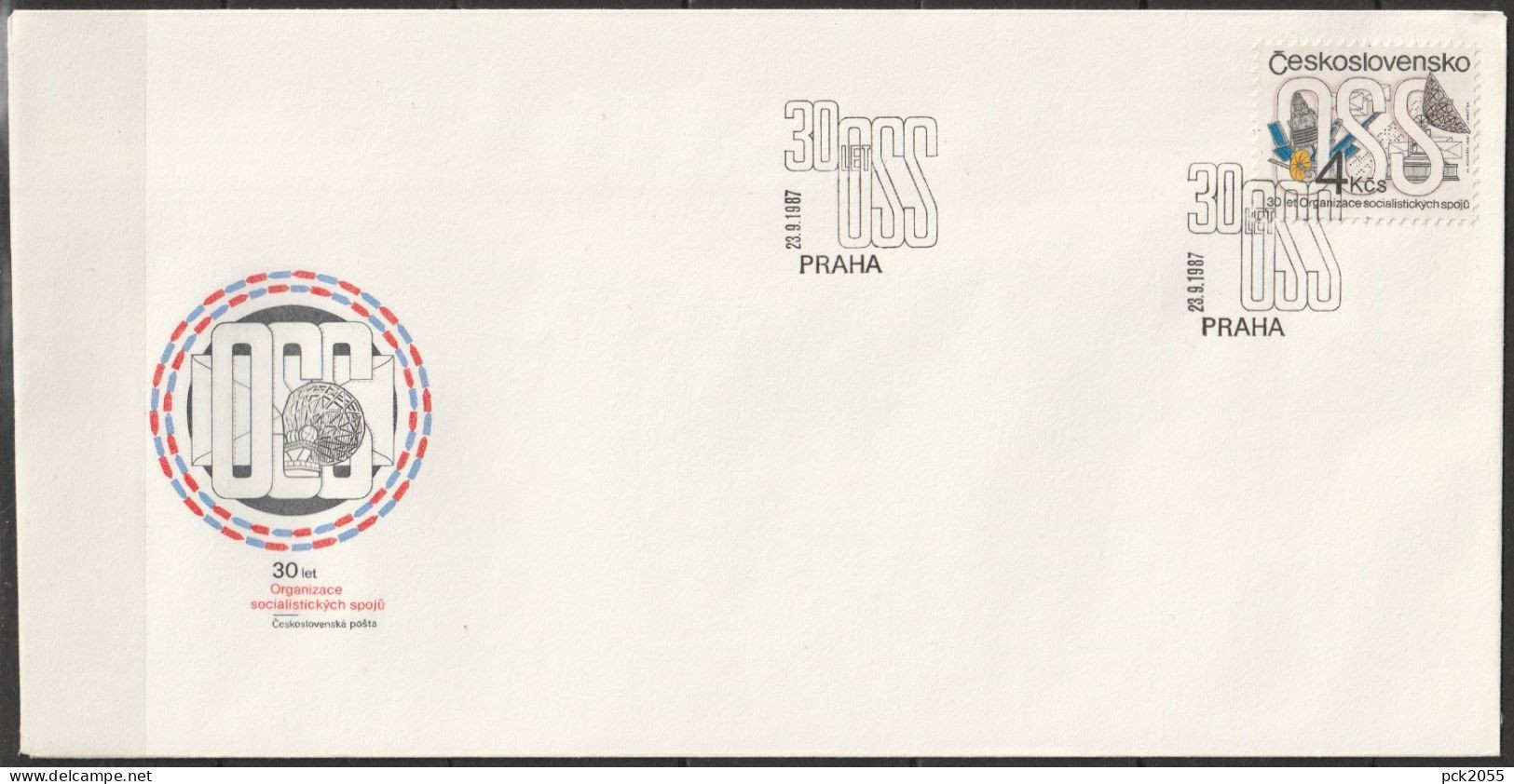 Tschechoslowakei 1987 FDC MiNr.2926   90 Jahre Organisation Für Zusammenarbeit OSS ( Dl 51 ) - FDC