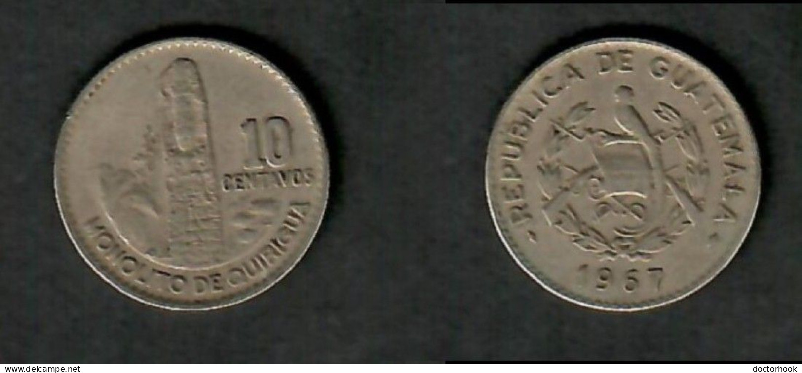 GUATEMALA   10 CENTAVOS 1967 (KM # 267) #7605 - Guatemala