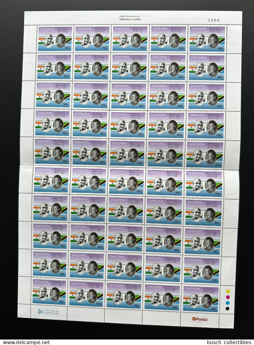 Tanzania 2019 Mi. 5444 Full Sheet Planche Bogen Mohandas Mahatma Gandhi India 150th Anniversary - Mahatma Gandhi