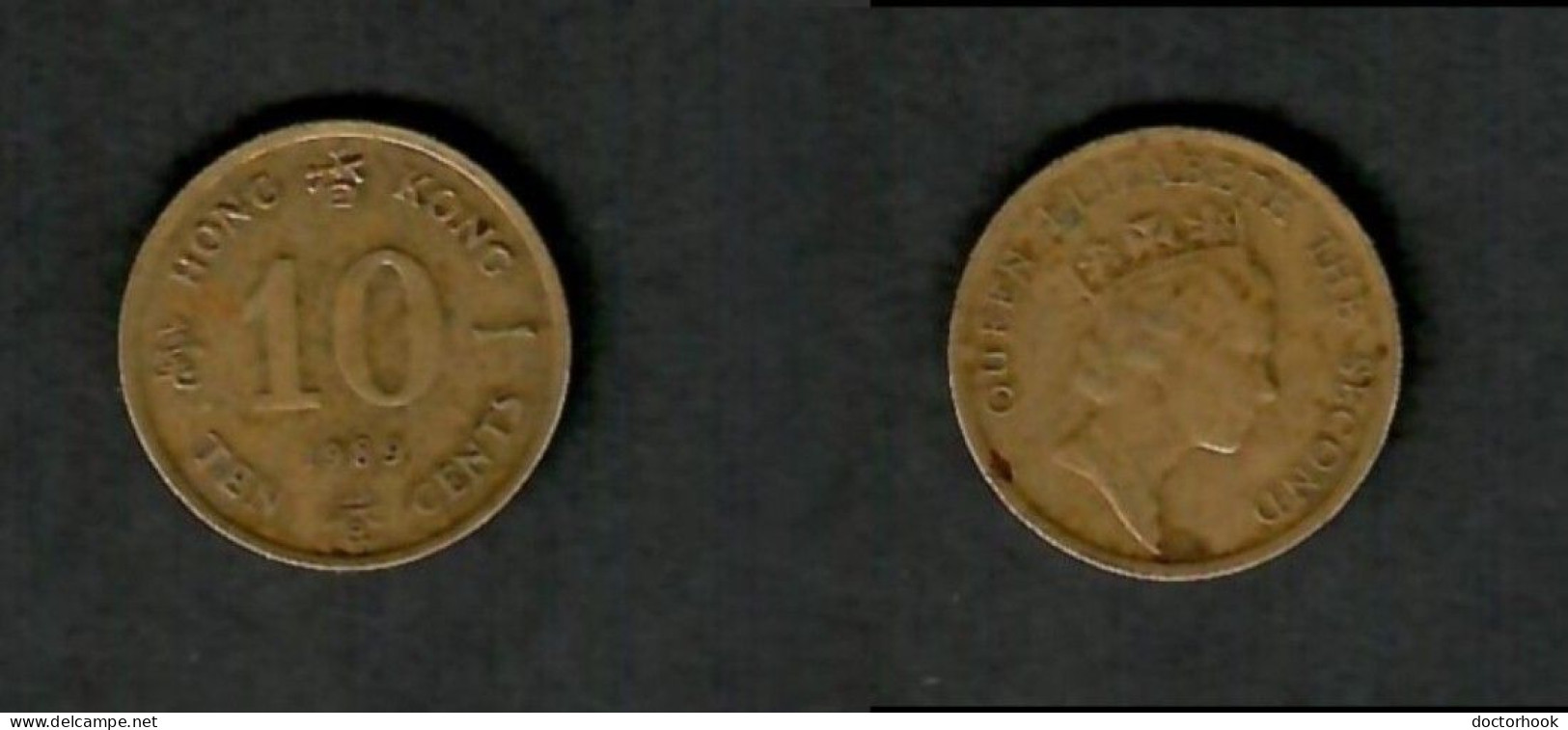 HONG CONG   10 CENTS 1989 (KM # 55) #7606 - Hong Kong