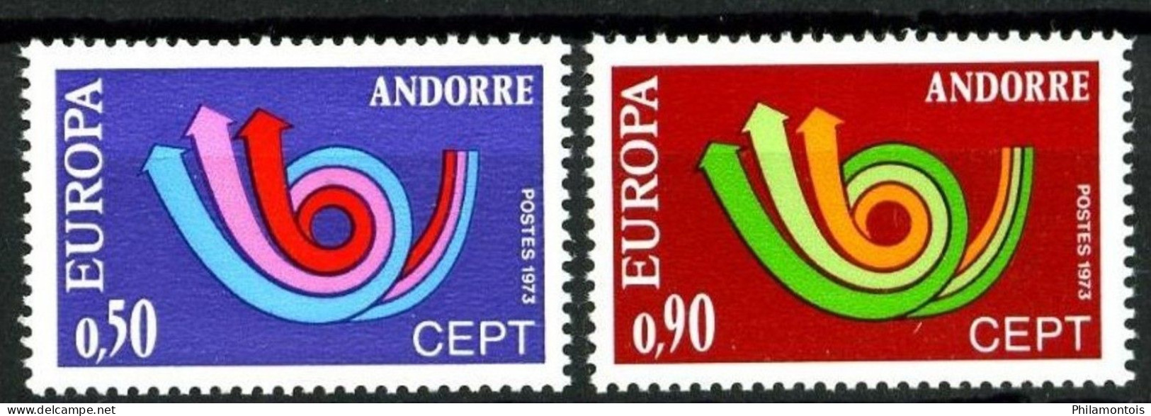 ANDORRE FRANCAIS  226/227 - Paire EUROPA 1973 - Neufs N** - Cote : 40 E - Très Beaux - 1973