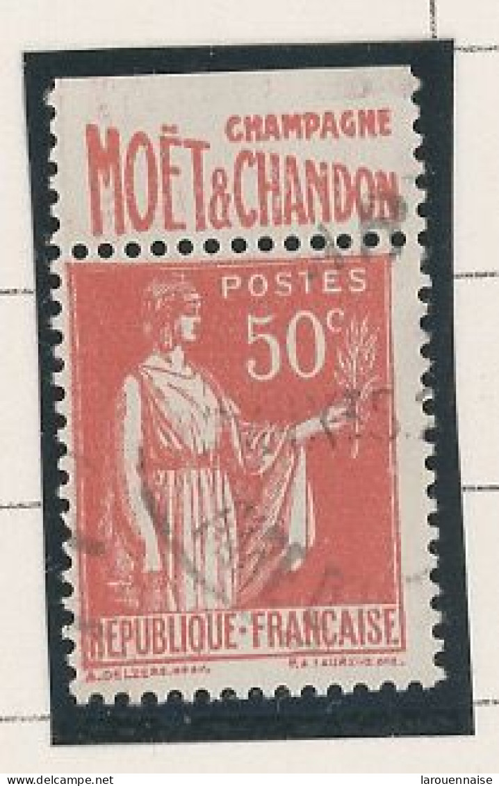 BANDE PUB -N°283  PAIX TYPE II-  50c ROUGE -Obl - PUB -MOET -(Maury 215) - - Used Stamps