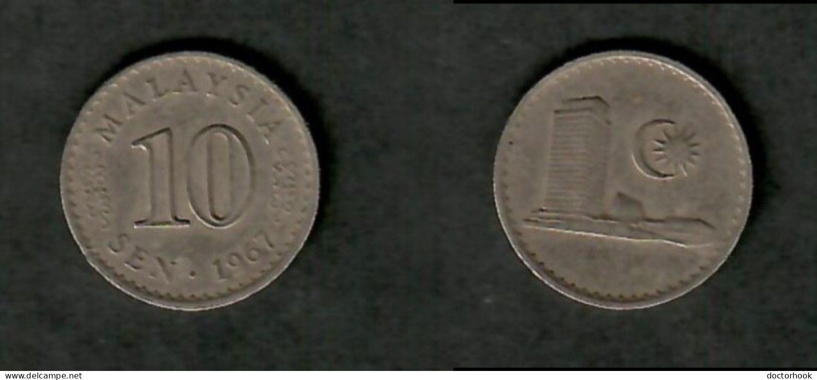 MALAYSIA   10 SEN 1967 (KM # 3) #7608 - Maleisië