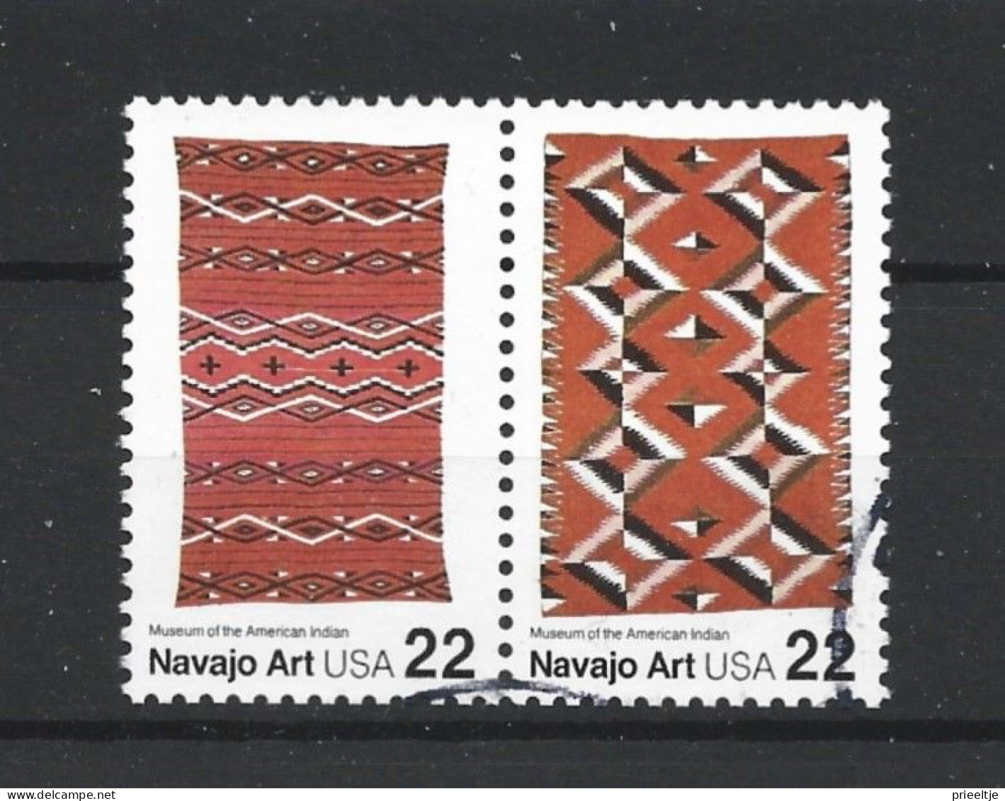 U.S.A. 1986 Navajo Art Pair Y.T. 1673/1674  (0) - Oblitérés