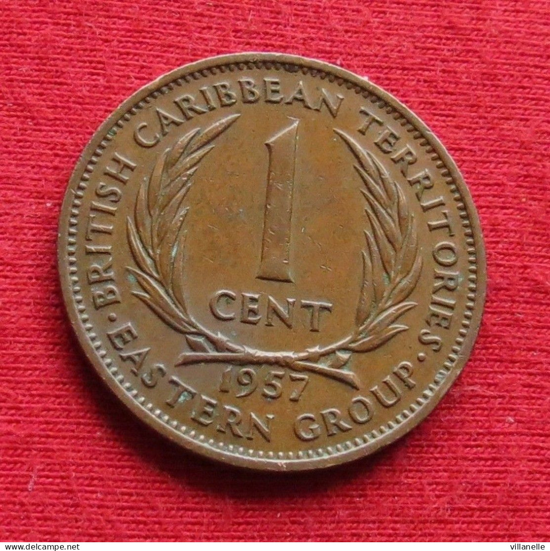 East Caribbean States 1 Cent 1957 KM# 2 *VT British Caribbean Territories Caraibas Caraibes Orientales Eastern - British Caribbean Territories