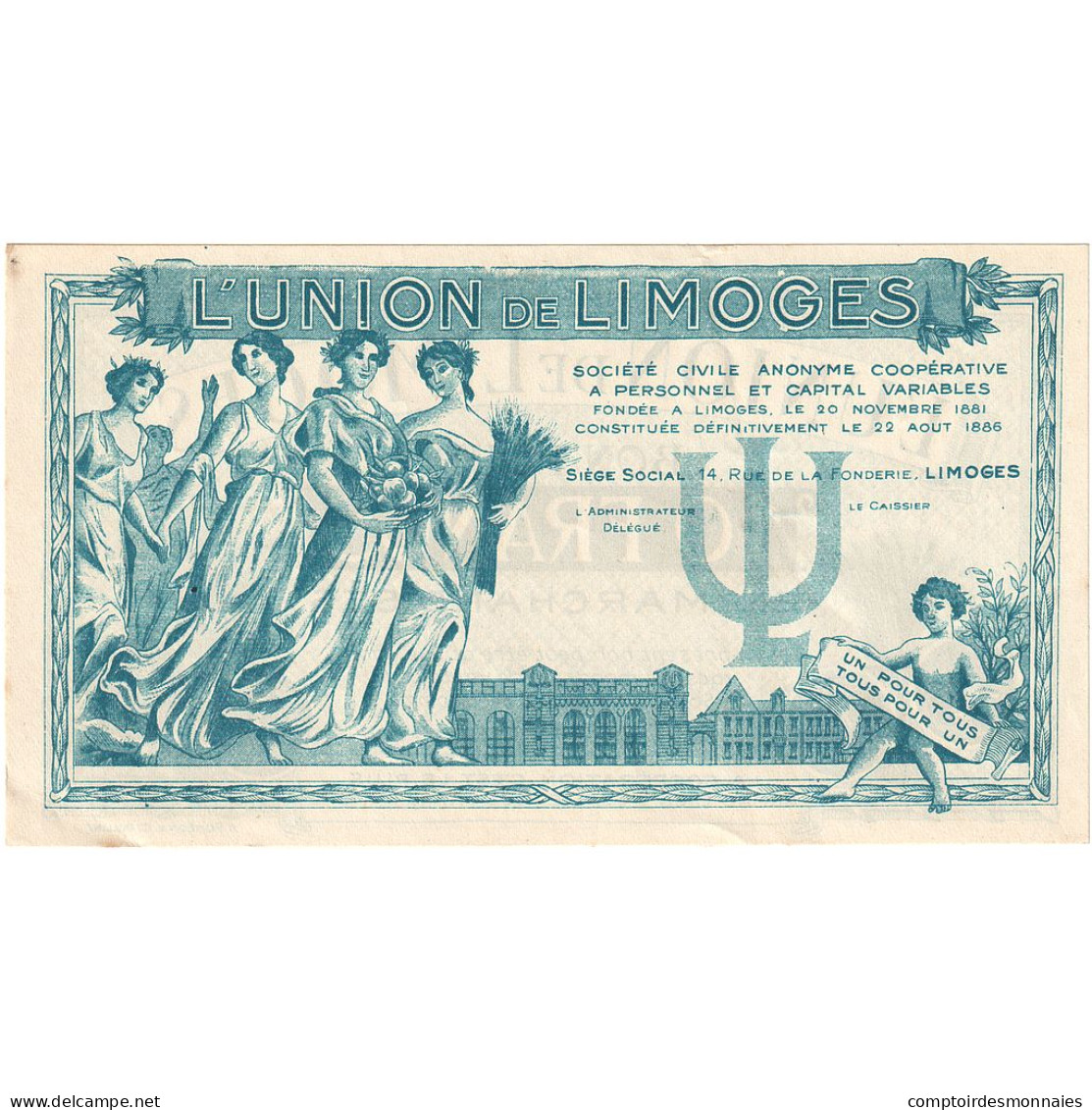 France, Limoges, 10 Francs, 1920-1935, SUP - Bons & Nécessité