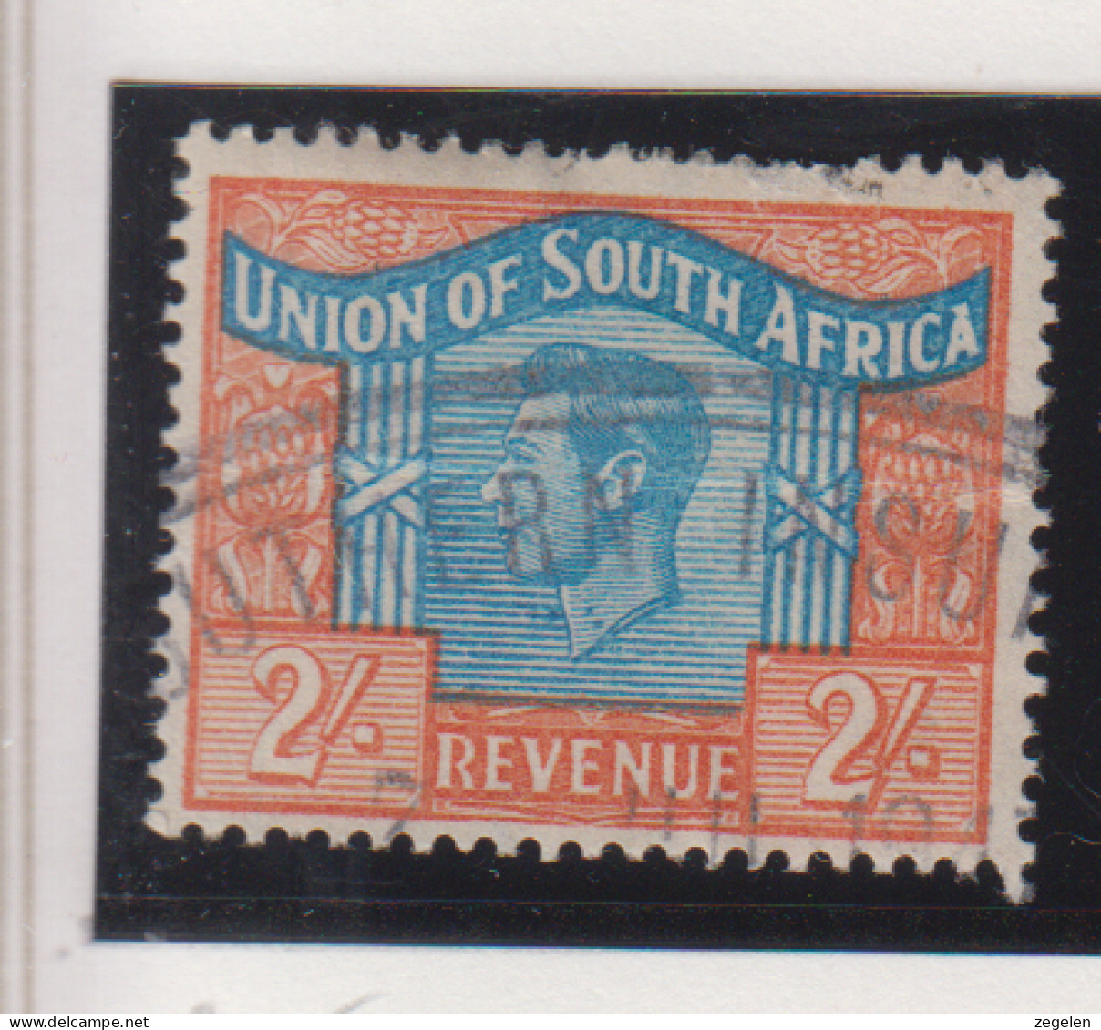 Zuid-Afrika Fiskale Zegel(revenue) Cat. J Barefoot: Revenue JAAR 1946 Nr 71 Engelse Tekst - Andere & Zonder Classificatie