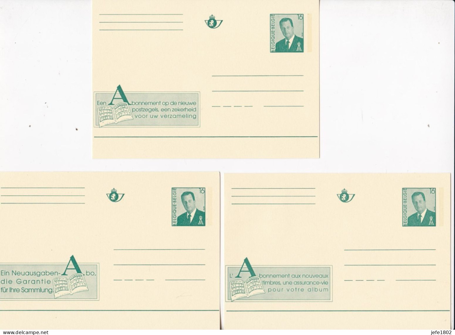 Een Abonnement - L'Abonnement - Ein Neuausgaben-Abo - Cartes Postales 1951-..