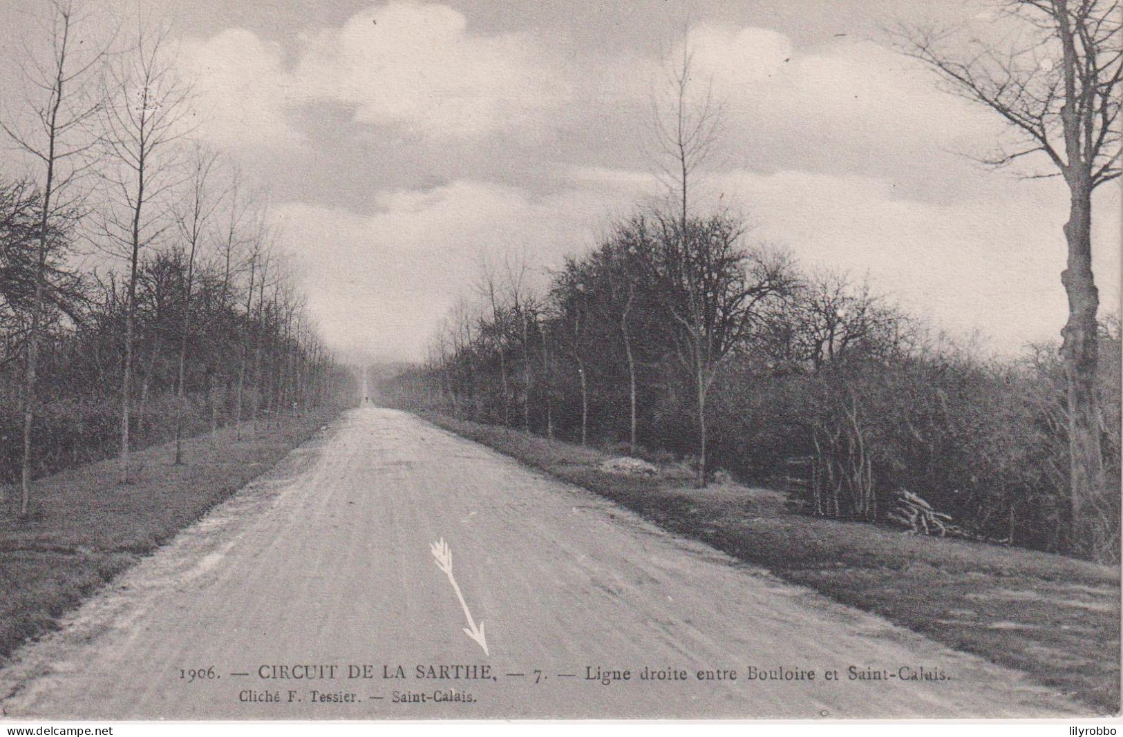 FRANCE -  Circuit De La Sarthe 1906. Ligue Drotte Entre Bouloire Et Saint Caluis - Le Mans