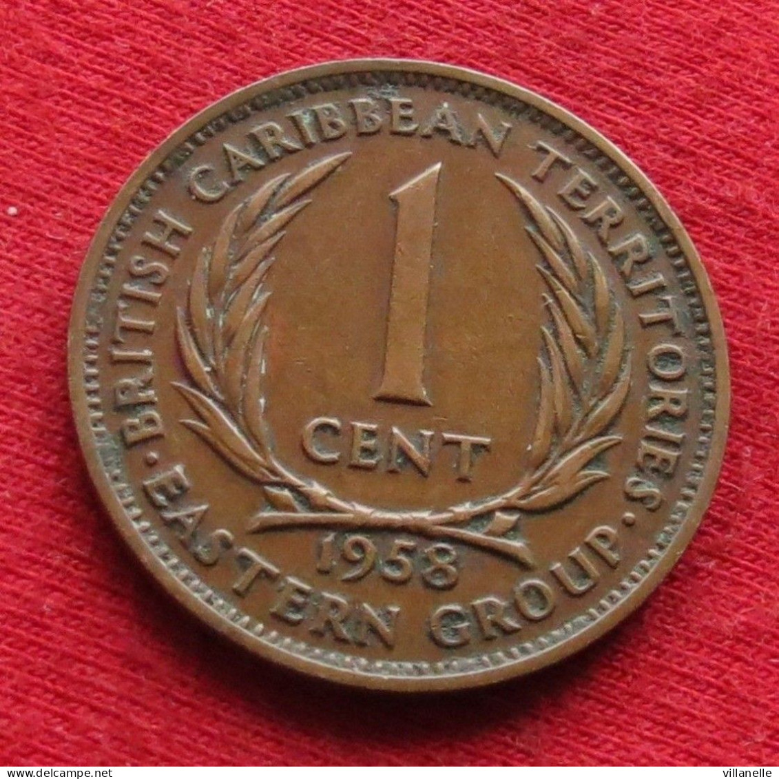 East Caribbean States 1 Cent 1958 KM# 2 *VT British Caribbean Territories Caraibas Caraibes Orientales - Territoires Britanniques Des Caraïbes