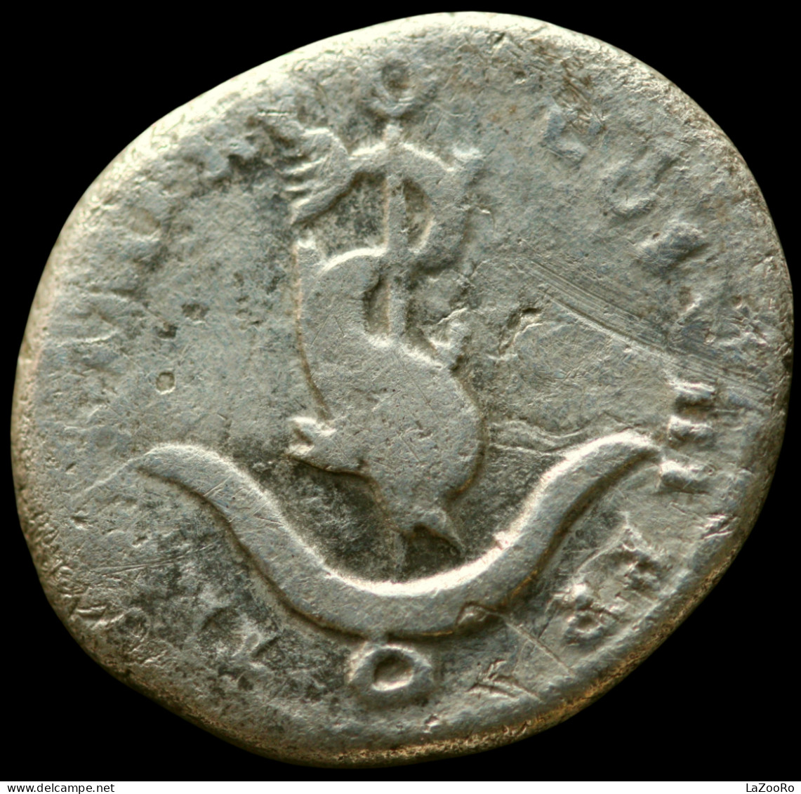 LaZooRo: Roman Empire - AR Denarius Of Titus As Augustus (79 - 81 AD), Dolphin - La Dinastía Flavia (69 / 96)