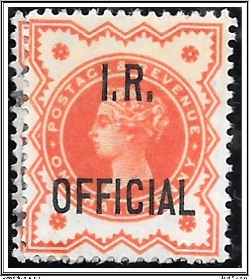 QV 1888 SGO13 I R Half Penny Official NHM - Unused Stamps