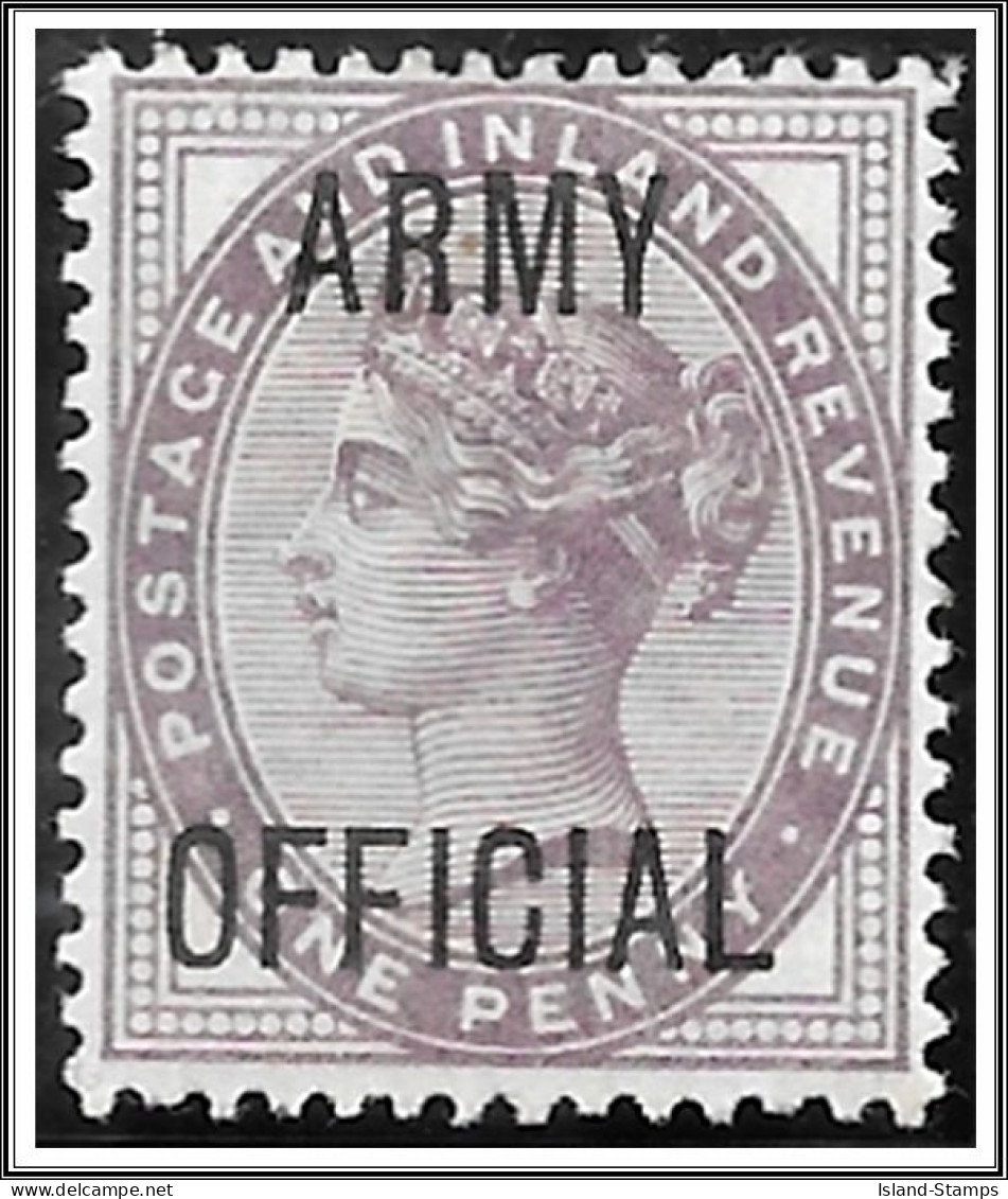 QV 1896-1901 Army Official 1d Lilac Used SGO43 Mounted Mint - Ungebraucht