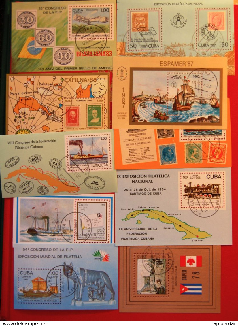 Cuba - 15 Differents Blocks + 1 Sheet Of 6 Stamps And 1 Bloc - Used - Blokken & Velletjes