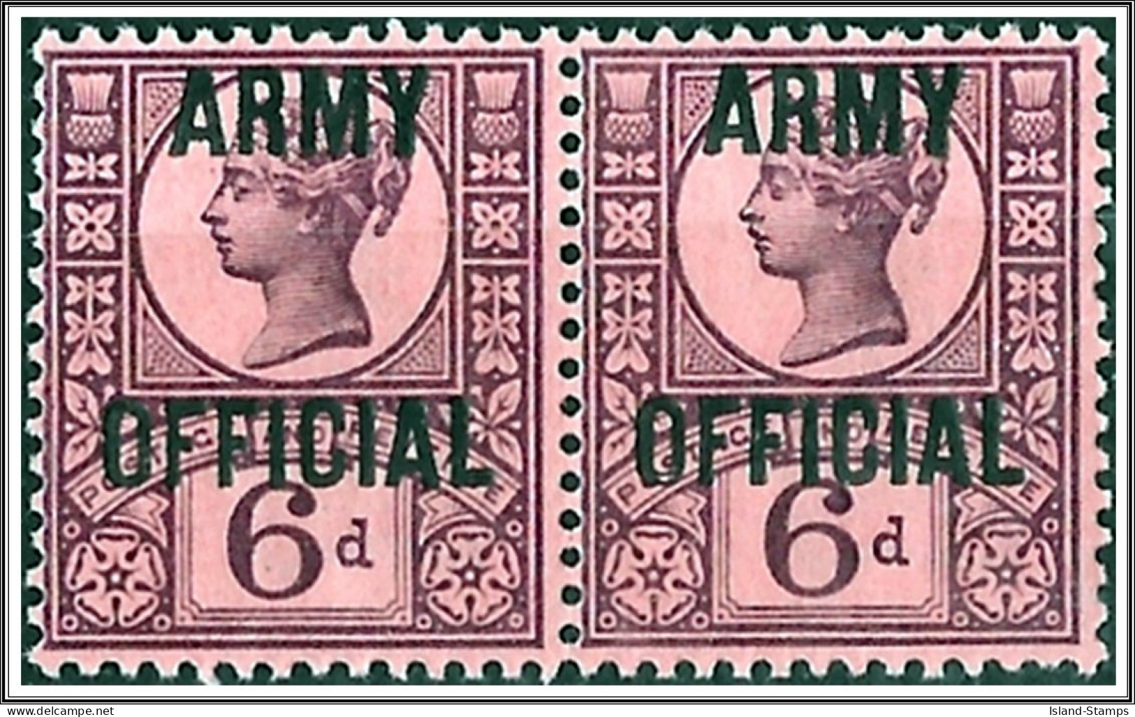 QV 1901. ARMY OFFICIAL Overprint On 6d Purple And Rose-Red. Very Light Mounted Mint - Ongebruikt