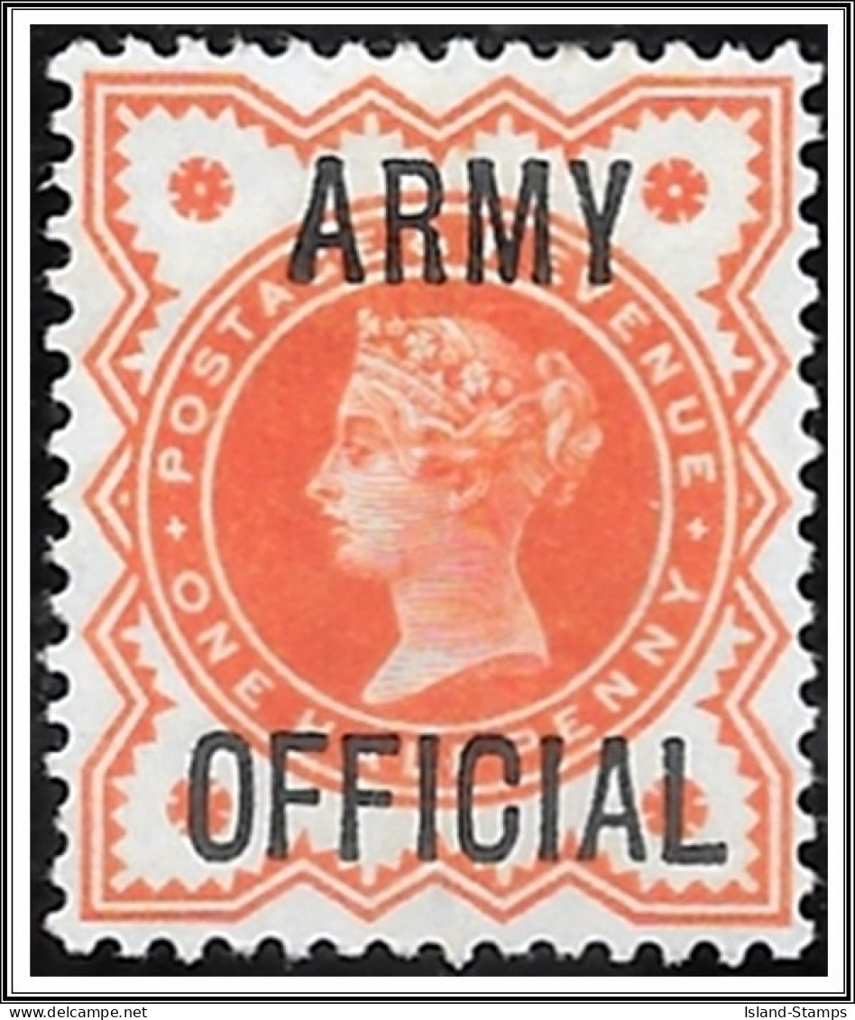 QV SGO41, ½d Vermilion, ARMY OFFICIAL Mounted Mint - Unused Stamps