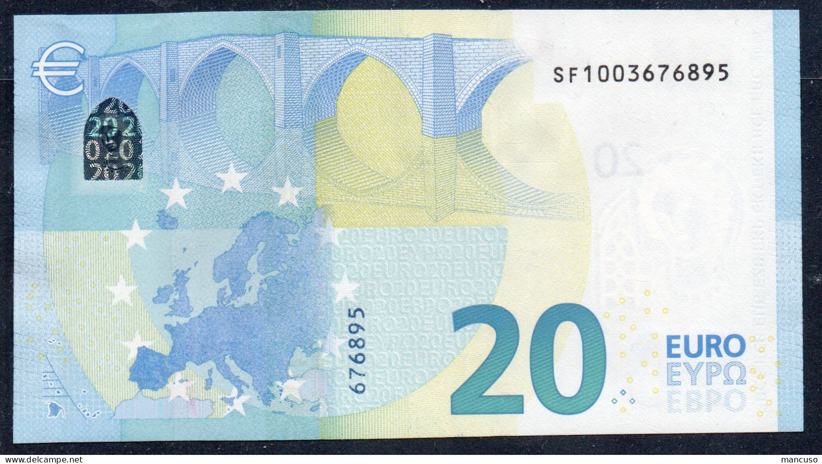 VERY RARE € 20  S001 A1 SF100  UNC - 20 Euro