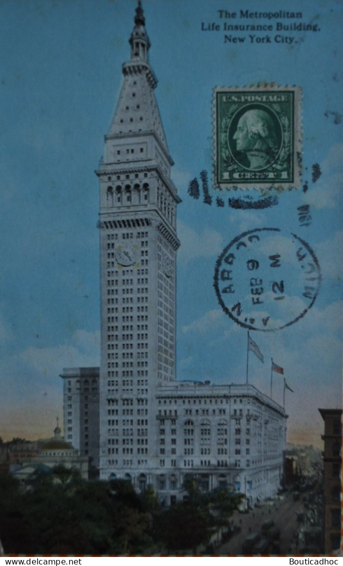 New York City : The Metropolitan Life Insurance Building In 1912 - Autres Monuments, édifices