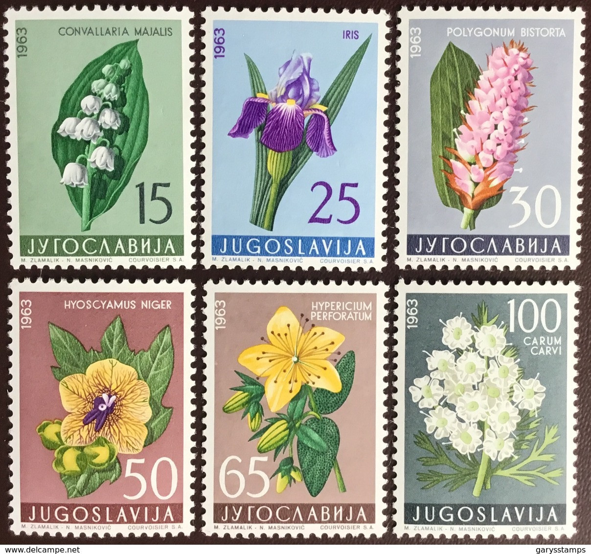 Yugoslavia 1963 Medicinal Plants MNH - Heilpflanzen