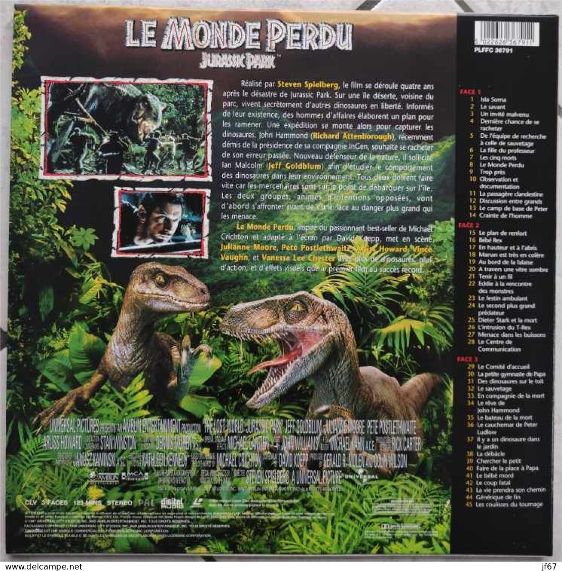 Le Monde Perdu Jurassic Park (double Laserdisc / LD) - Altri