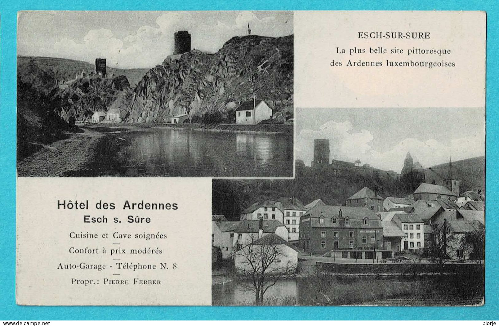 * Esch Sur Sure (Luxembourg) * (Photo Kaemmerer Wiltz) Hotel Des Ardennes, Vue Générale, Canal, Quai, Old - Esch-sur-Sure