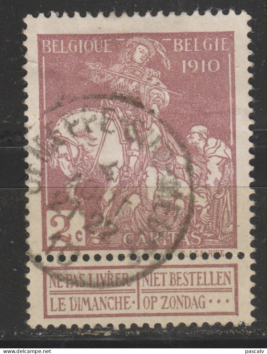 COB 89 Oblitération Centrale JEMEPPE-SUR-MEUSE - 1910-1911 Caritas