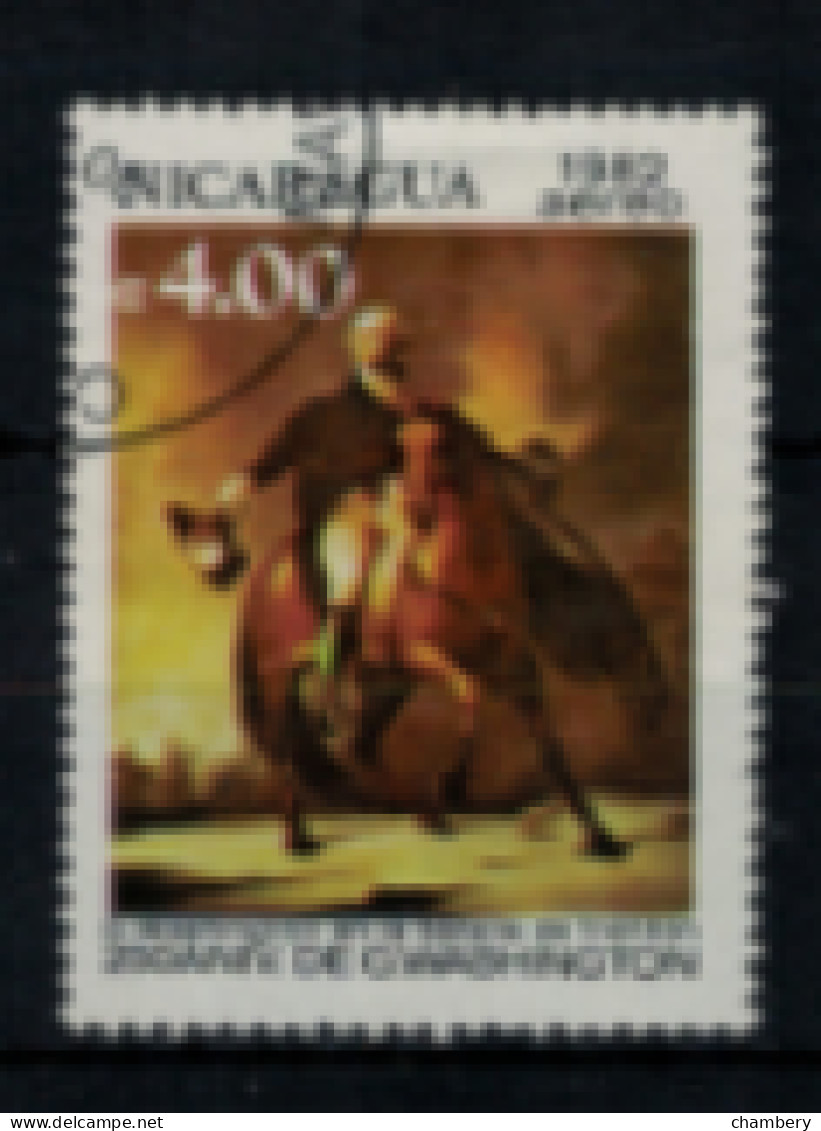 Nicaragua - PA  - "250ème Anniversaire De La Naissande De Washington : La Bataille De Trenton" - Oblitéré N° 994 De 1982 - Nicaragua