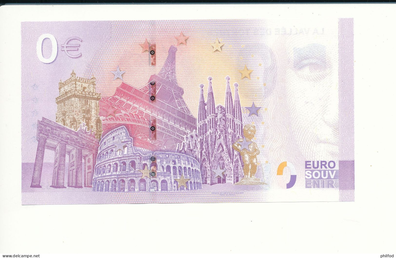 Billet Touristique  0 Euro  - LA VALLEE DES TORTUES -  2022-1 -  UEYK -  N° 465 - Altri & Non Classificati