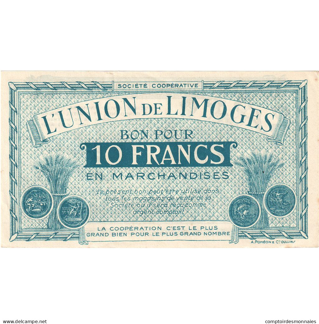 France, Limoges, 10 Francs, 1920-1935, TTB - Bonds & Basic Needs