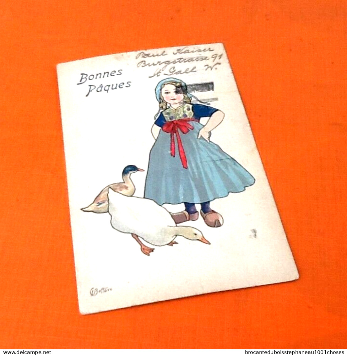 Carte Postale Ancienne   Bonnes Pâques   Illustrateur Emile Bottaro - Bottaro