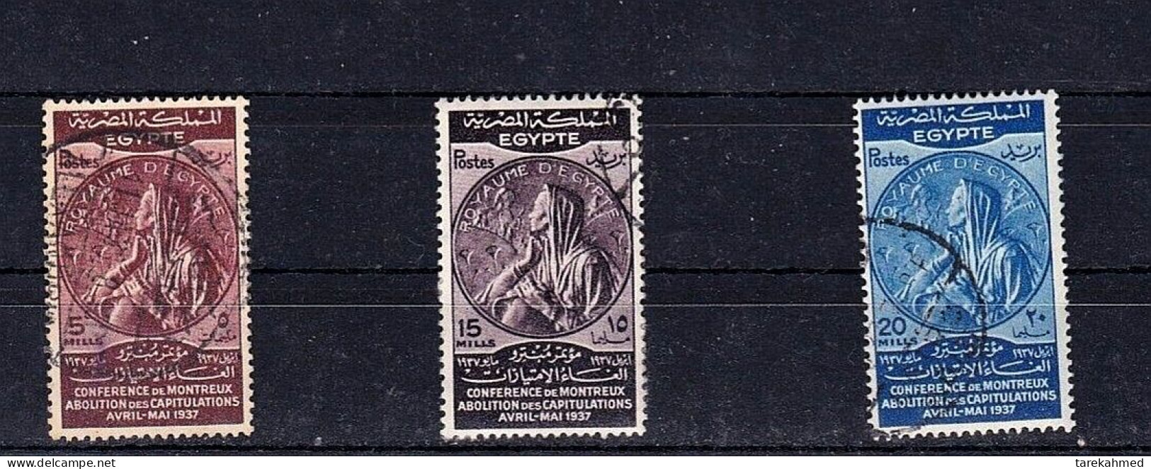 EGYPT 1937, Complete SET Of MONTREAU CONFERENCE -  VF. - Oblitérés