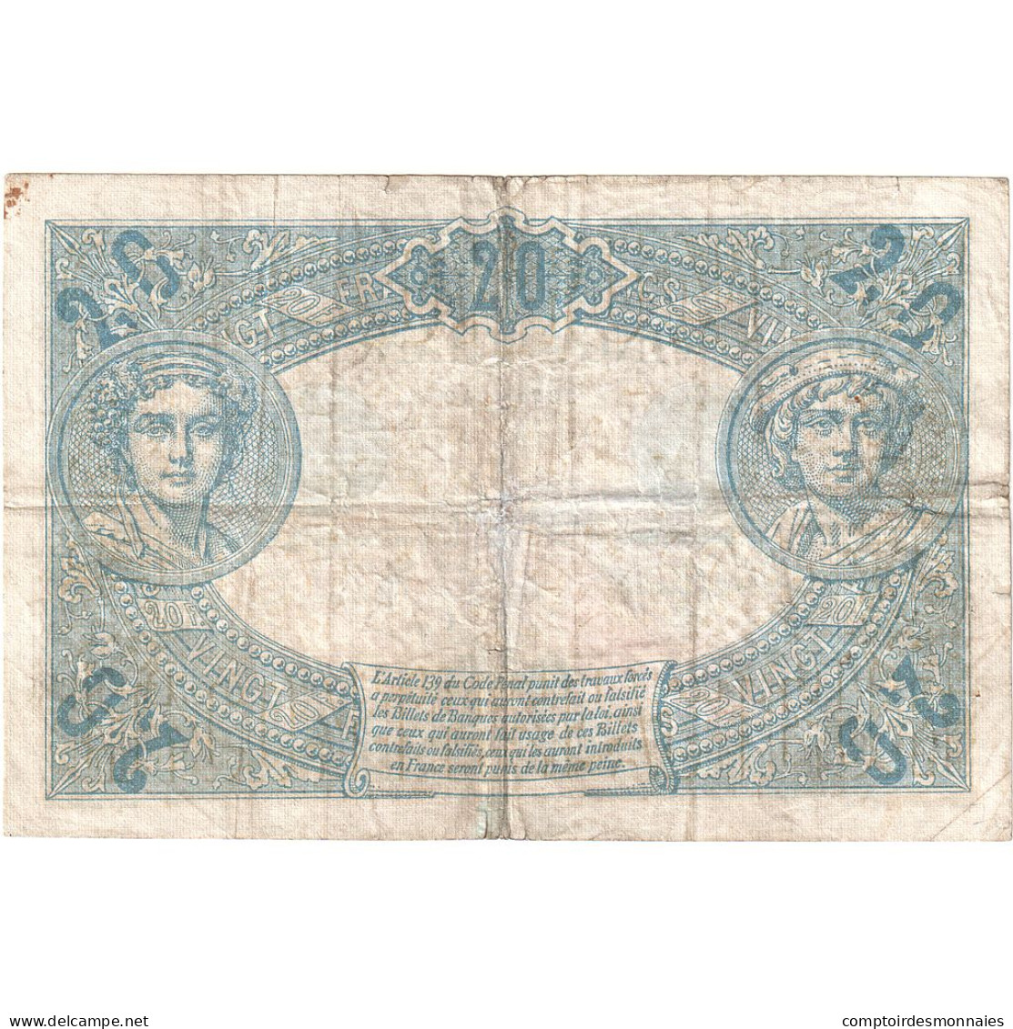 France, 20 Francs, Bleu, 1912-02-07, P.1149, TB+ - 20 F 1905-1913 ''Bleu''