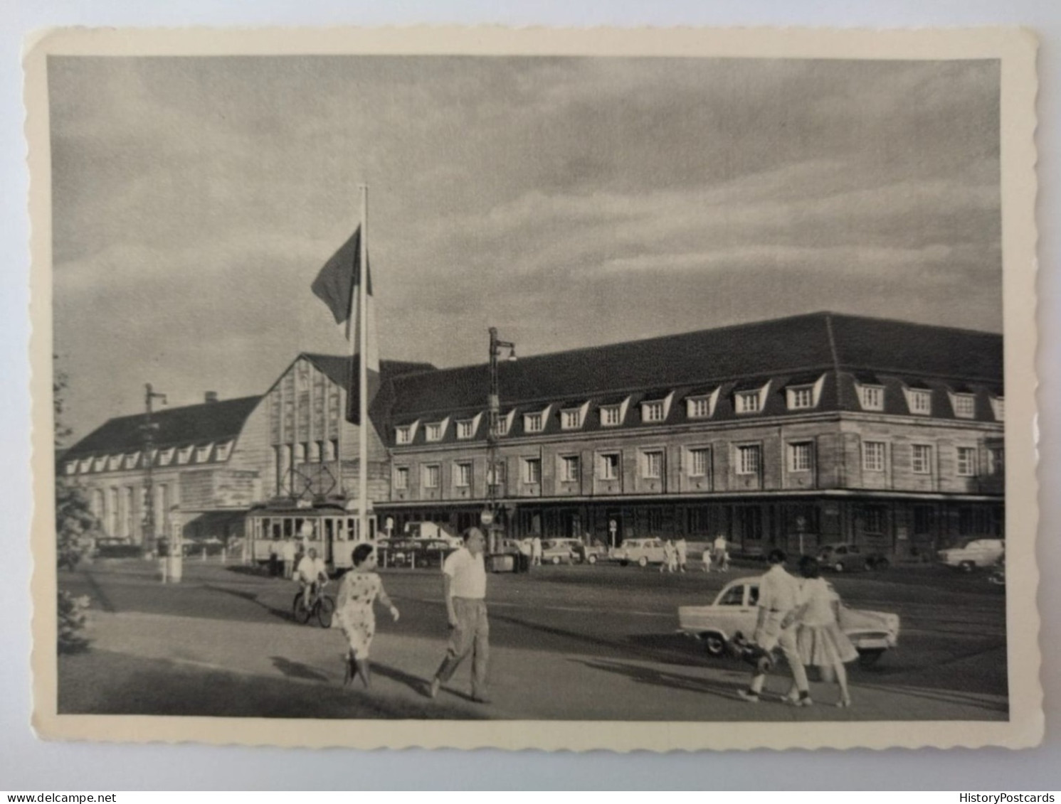 Karlsruhe, Hauptbahnhof, Strassenbahn, Alte Autos, 1965 - Karlsruhe