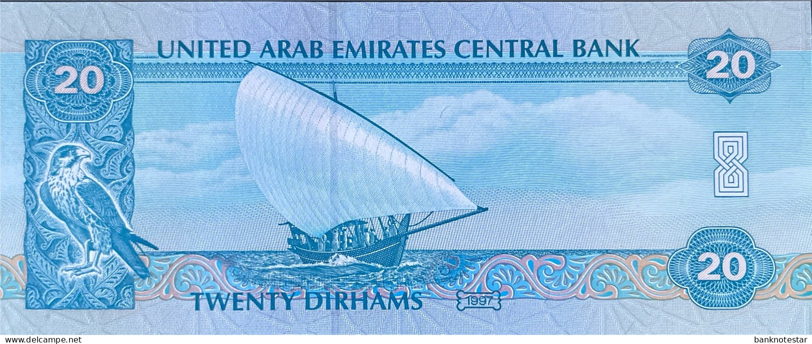 United Arab Emirates 20 Dirhams, P-21a (1997) - UNC - RARE - Emiratos Arabes Unidos